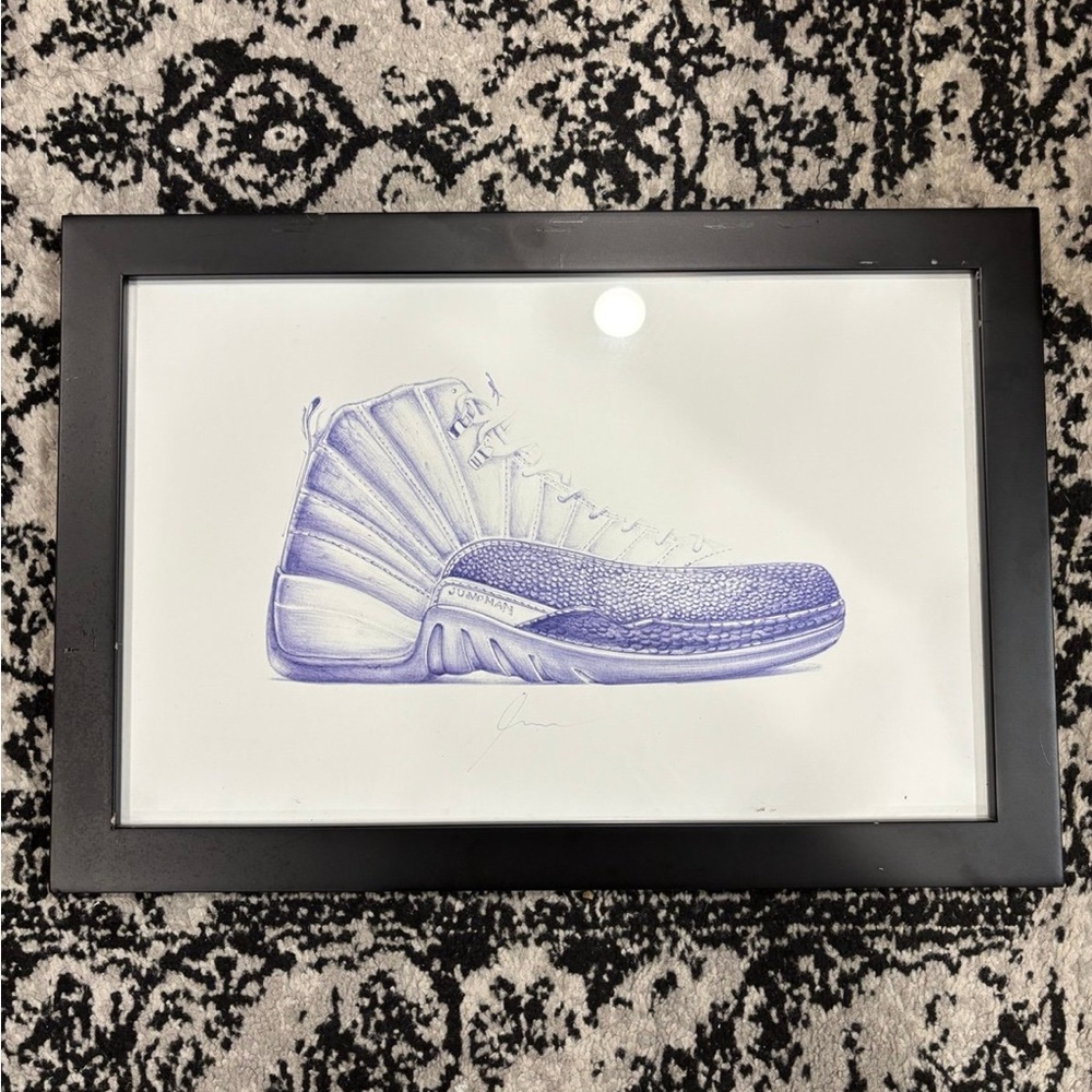 Framed Sneaker Art Print - Jordan 12 Retro